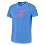 koszulka tenisowa męska BABOLAT EXERCISE BIG FLAG / niebieska