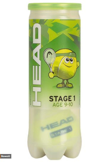 Piłki tenisowe HEAD 3B STAGE 1 - GREEN