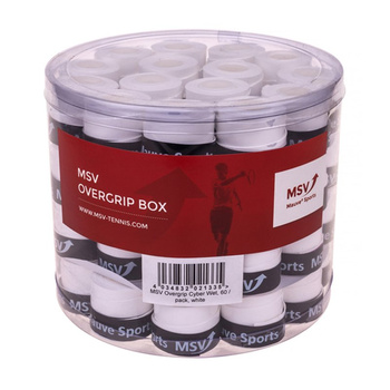 Owijki tenisowe MSV OVERGRIP CYBER WET X60 / 2133 WHITE