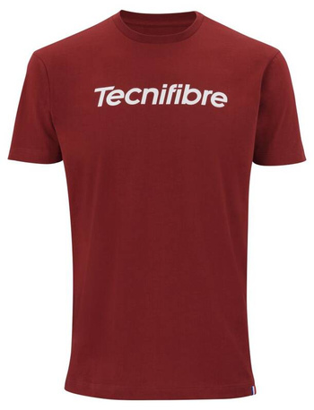 koszulka tenisowa męska TECNIFIBRE TEAM COTTON TEE CARDINAL