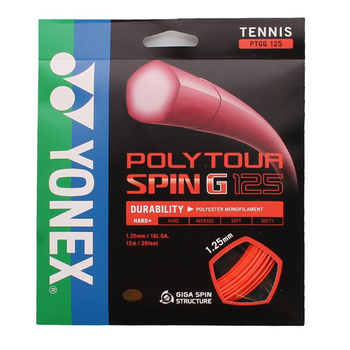naciąg tenisowy YONEX POLY TOUR SPIN G ORANGE 125 SET / PTGG125
