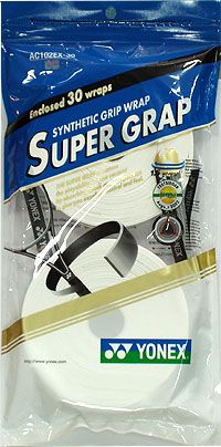 Owijka tenisowa YONEX SUPER GRAP X30 biała / 2x15 szt./