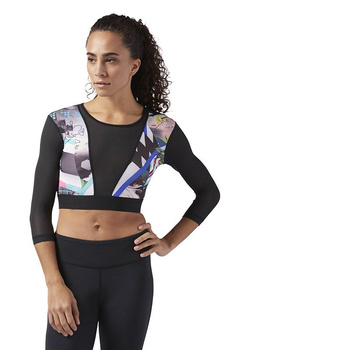 koszulka sportowa damska REEBOK COMPRESSION GRAPHIC CROP / CF3167