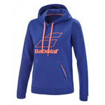 bluza tenisowa damska BABOLAT EXERCISE HOOD SWEAT, granatowa