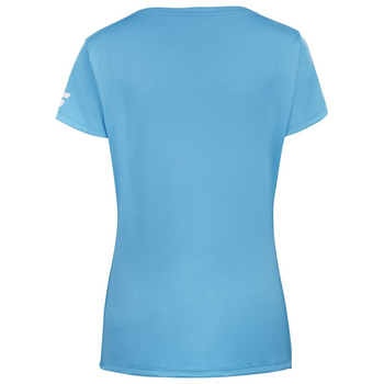 Koszulka tenisowa dziewczęca BABOLAT PLAY CAP SLEEVE TOP GIRL Cyan Blue