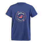 koszulka tenisowa chłopięca BABOLAT EXERCISE GRAPHIC TEE BOY Estate Blue