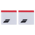 frotki tenisowe na nadgarstek Babolat  LOGO WRISTBAND White/Strike Red