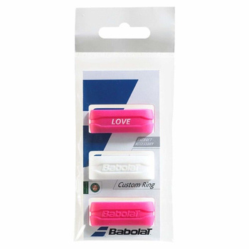 gumka na rączkę BABOLAT CUSTOM RING X3  /  WH/PINK 710025-184