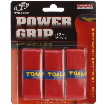 Owijki tenisowe TOALSON POWER GRIP x 3 red 
