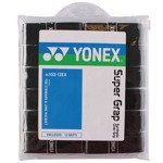 Owijki tenisowe YONEX SUPER GRAP  x 12 black / AC102EX black