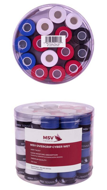 Owijki tenisowe MSV OVERGRIP CYBER WET X60 MIX
