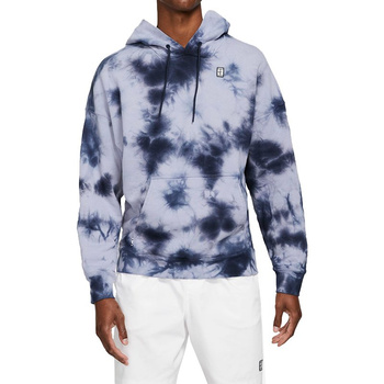 bluza tenisowa męska NIKE COURT HOODIE HERITAGE / niebieski Tie-Dye 