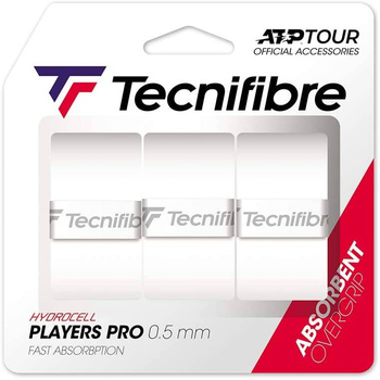 Owijki tenisowe TECNIFIBRE PRO PLAYERS ATP OVERGRIPS x3 WHITE