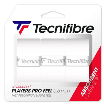 owijki tenisowe TECNIFIBRE PLAYERS PRO FEEL x3 WHITE