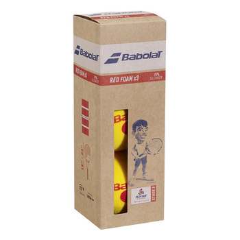 Piłki tenisowe gąbkowe BABOLAT RED FOAM PIANKA / worek 3 sztuki