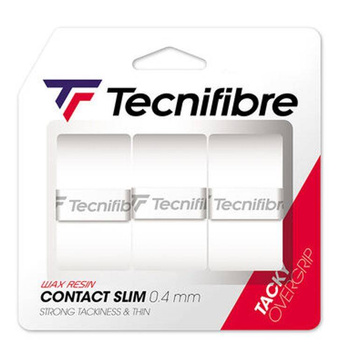 Owijki tenisowe TECNIFIBRE PRO CONTACT SLIM ATP OVERGRIPS x3 WHITE