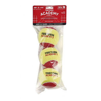 Piłki tenisowe TRETORN ACADEMY ITF STAGE 3 RED FELT  (3 SZT.)