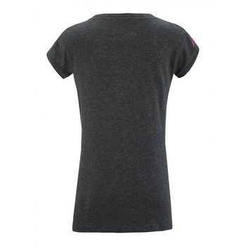 koszulka tenisowa dziewczęca BABOLAT EXERCISE MESSAGE / ciemno - siwa