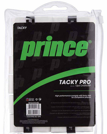 Owijka tenisowa PRINCE TACKY PRO (12 sztuk) WHITE