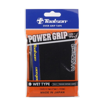 Owijki tenisowe TOALSON POWER GRIP x 3 black