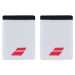 frotki tenisowe na nadgarstek Babolat LOGO JUMBO WRISTBAND White/Strike Red