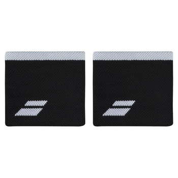 frotki tenisowe na nadgarstek Babolat  LOGO WRISTBAND  Black/White