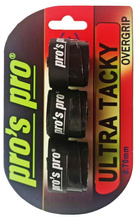 Owijki tenisowe PRO'S PRO ULTRA TACKY  x3 / czarne