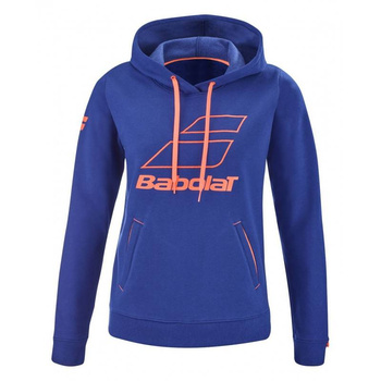 bluza tenisowa damska BABOLAT EXERCISE HOOD SWEAT, granatowa