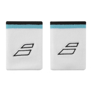 Babolat TERRY JUMBO WRISTBAND, White/Estate Blue