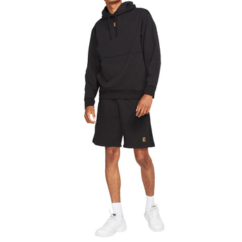 bluza tenisowa męska NIKE COURT HOODIE HERITAGE / czarny 