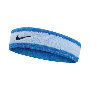 opaska tenisowa na głowę  NIKE TENNIS SWOOSH HEADBAND niebiesko-biała