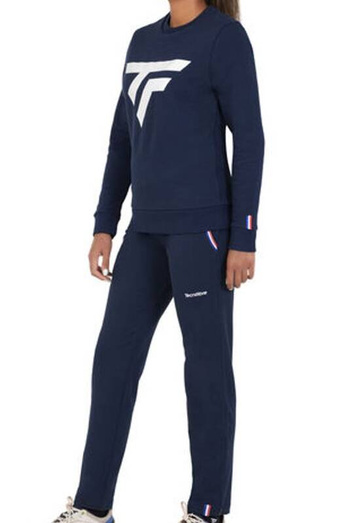bluza tenisowa damskia Tecnifibre FLEECE SWEATER / niebieska