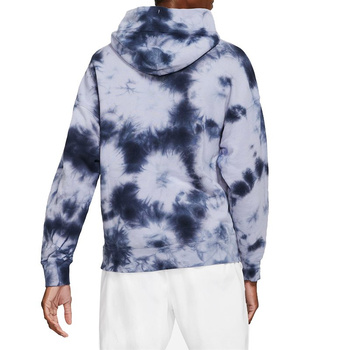 bluza tenisowa męska NIKE COURT HOODIE HERITAGE / niebieski Tie-Dye 