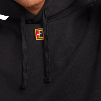 bluza tenisowa męska NIKE COURT HOODIE HERITAGE / czarny 