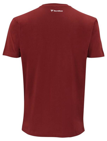 koszulka tenisowa męska TECNIFIBRE TEAM COTTON TEE CARDINAL