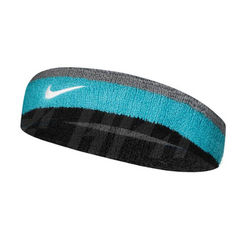 opaska tenisowa na głowę  NIKE TENNIS SWOOSH HEADBAND szaro-turkusowa