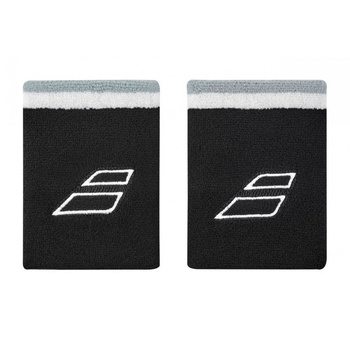 frotka tenisowa BABOLAT TERRY JUMBO WRISTBAND, czarno/białe