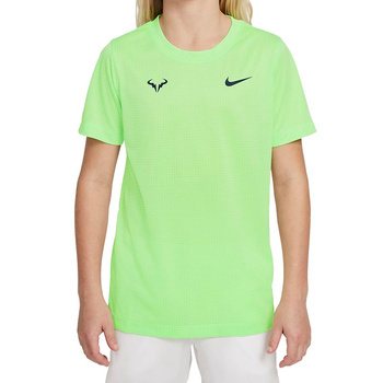 koszulka tenisowa chłopięca NIKE COURT  RAFA TEE JUNIOR zielona 