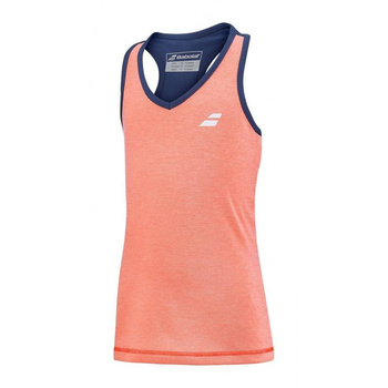 koszulka tenisowa dziewczęca BABOLAT PLAY TANK TOP / granatowo -ceglasta