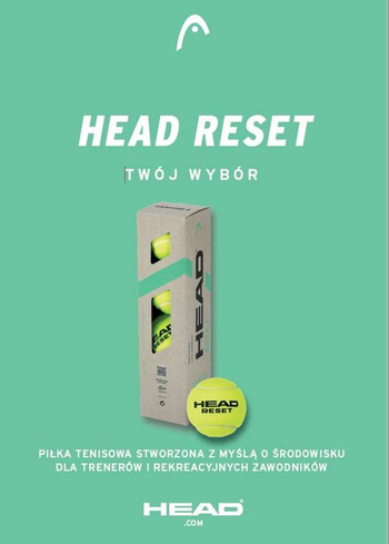 Piłki tenisowe (półciśnieniowe) HEAD RESET  / x 4piłki  -treningowe / 575034