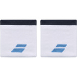 Frotki tenisowe na nadgarstek Babolat  LOGO WRISTBAND White/Drive Blue