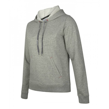 bluza tenisowa damska BABOLAT EXERCISE HOOD SWEAT, siwa