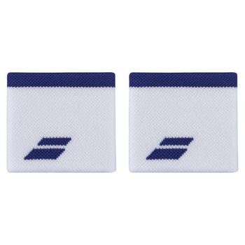 frotki tenisowe na nadgarstek Babolat  LOGO WRISTBAND White/Sodalite Blue